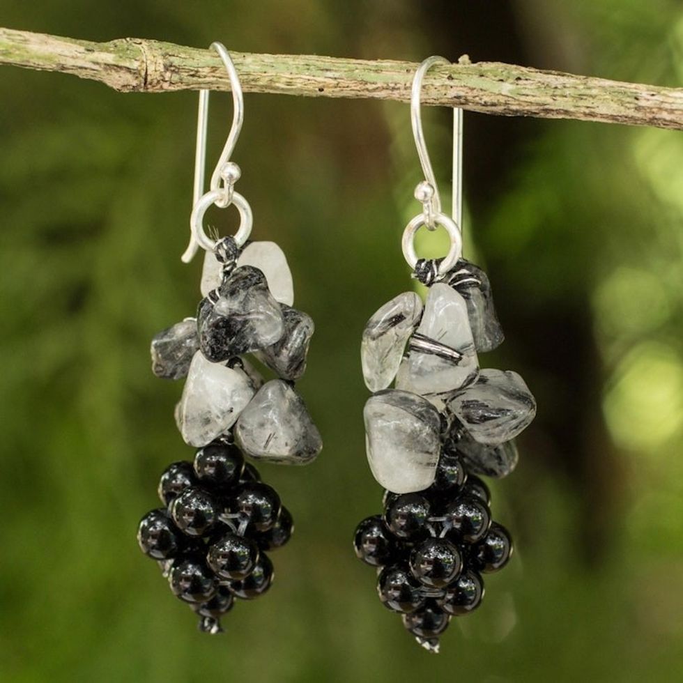 Handmade Gemstone Cluster Earrings 'Heavenly Gift'