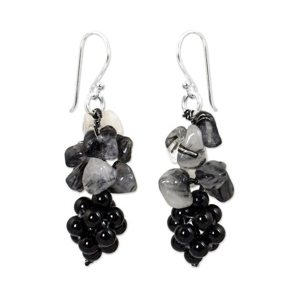 Alternate image for Handmade Gemstone Cluster Earrings Heavenly Gift