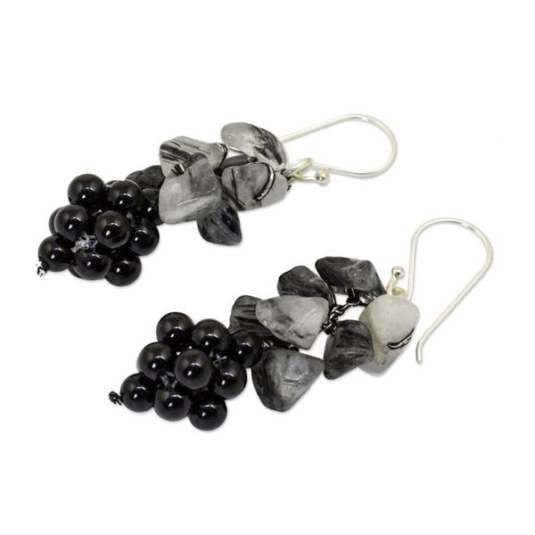 Alternate image for Handmade Gemstone Cluster Earrings Heavenly Gift
