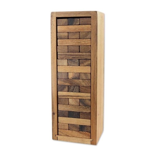 Alternate image for Wood Stacking Tower Game with Box from Thailand Tower Delight