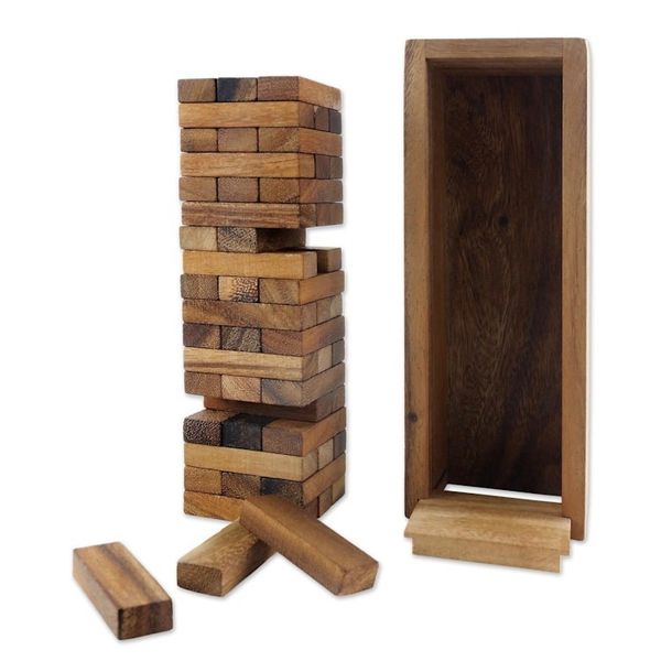 Alternate image for Wood Stacking Tower Game with Box from Thailand Tower Delight