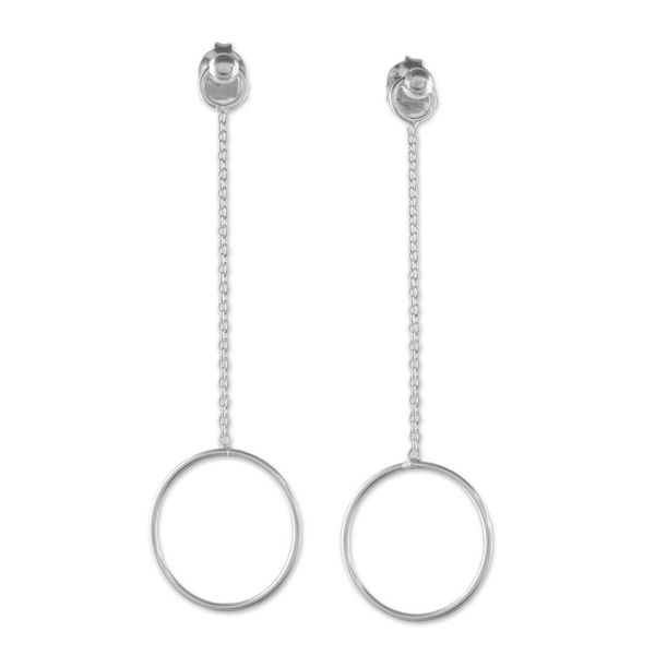Alternate image for 925 Sterling Silver Pendulum Post Earrings from Thailand Silver Pendulum