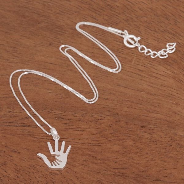Alternate image for Inspirational Sterling Silver Pendant Necklace from Thailand Forever Together