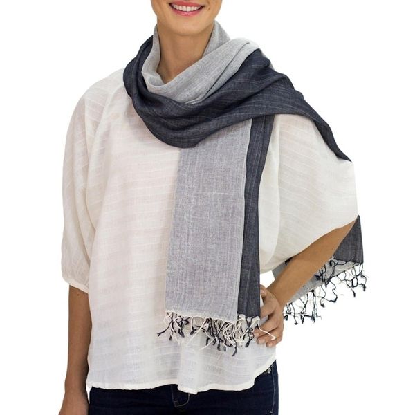 Alternate image for Thai Hand Crafted Cotton Scarf Duo
