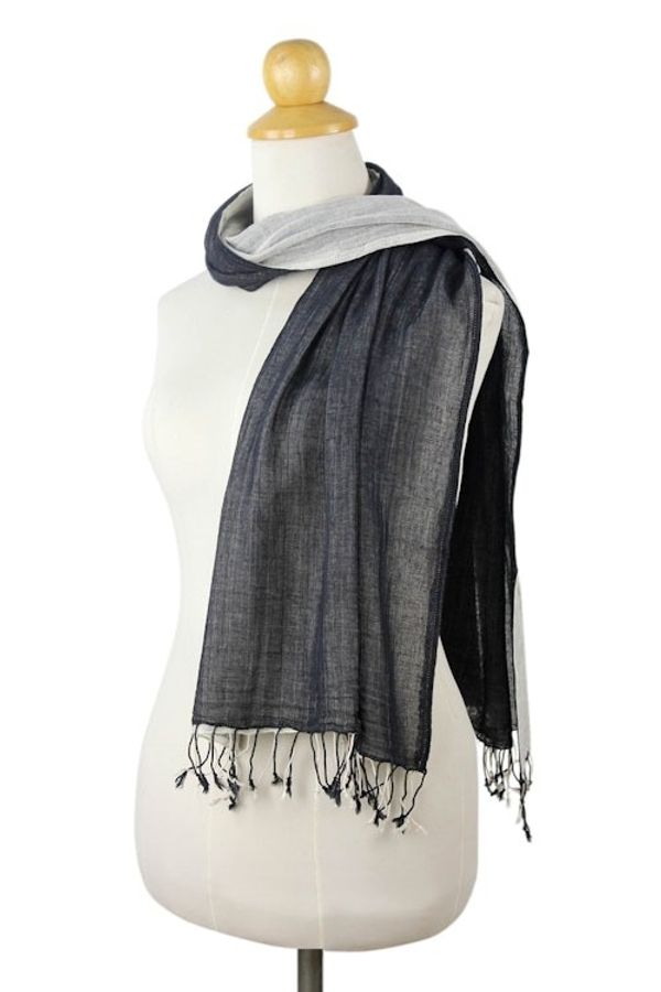 Alternate image for Thai Hand Crafted Cotton Scarf Duo