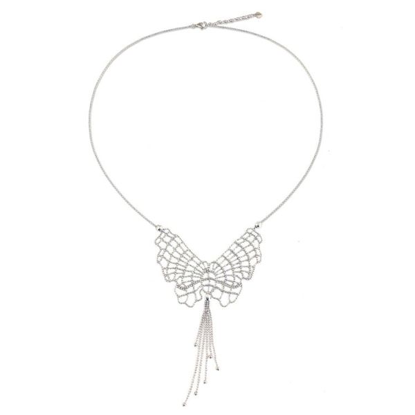 Alternate image for Sterling Silver Butterfly Necklace Artisan Crafted Jewelry Moonlight Butterfly