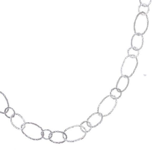 Alternate image for Extra Long 950 Silver Hammered Link Necklace Lanna Links