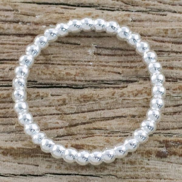 Alternate image for High-Polish Sterling Silver Mid-Finger Ring from Thailand Cute Bubbles