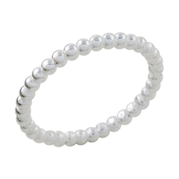Alternate image for High-Polish Sterling Silver Mid-Finger Ring from Thailand Cute Bubbles
