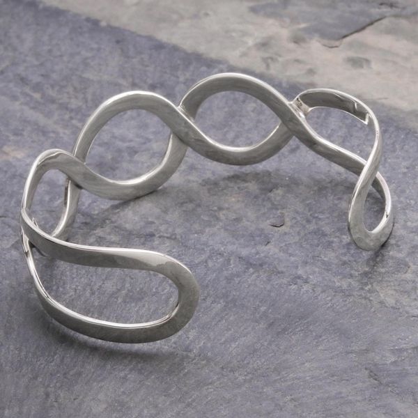 Alternate image for Sterling Silver Cuff Bracelet Waves