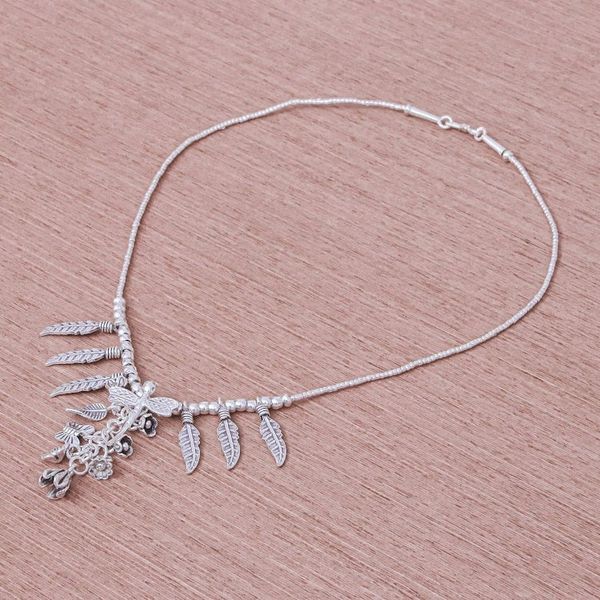 Alternate image for 950 Karen Silver Dragonfly Charm Y-Necklace Lady Dragonfly