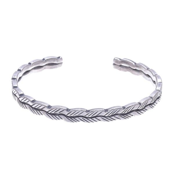 Alternate image for Thai Hill Tribe Sterling Silver Cuff Bracelet Leaf Trail
