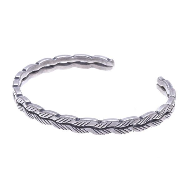Alternate image for Thai Hill Tribe Sterling Silver Cuff Bracelet Leaf Trail