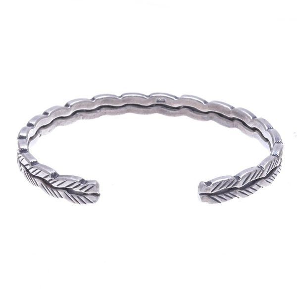 Alternate image for Thai Hill Tribe Sterling Silver Cuff Bracelet Leaf Trail