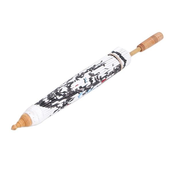 Alternate image for Hand-Painted Cotton and Bamboo Parasol Peaceful Cranes