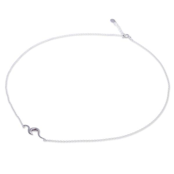 Alternate image for Handcrafted Sterling Silver Pendant Necklace from Thailand Cool Wave