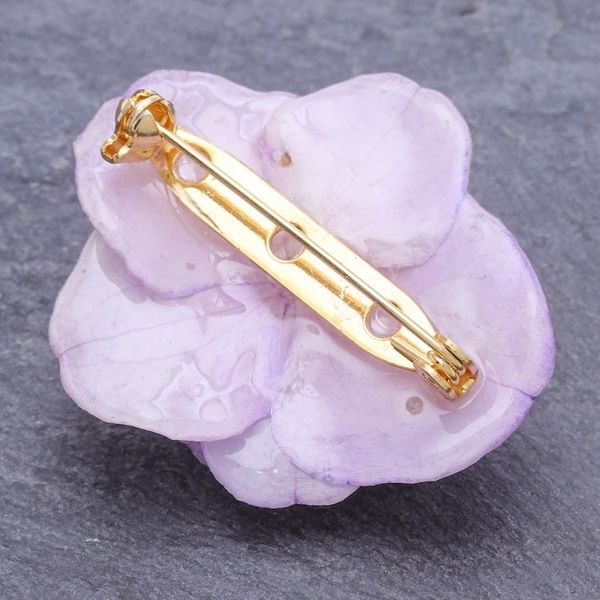 Alternate image for Thai Preserved Violet Hydrangea Brooch Pin Violet Hydrangea