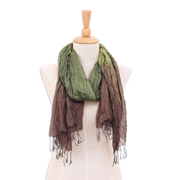 Alternate image for Hand Crafted Silk Scarf from Thailand Earth Day