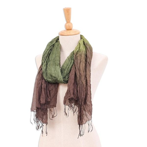 Alternate image for Hand Crafted Silk Scarf from Thailand Earth Day