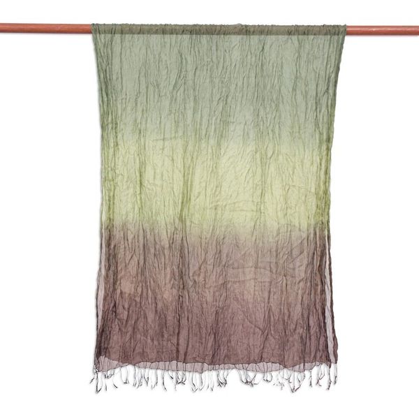 Alternate image for Hand Crafted Silk Scarf from Thailand Earth Day