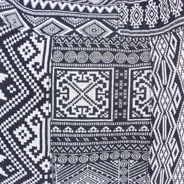 Alternate image for Woven Cotton Blend Hobo Handbag Geometric Classic