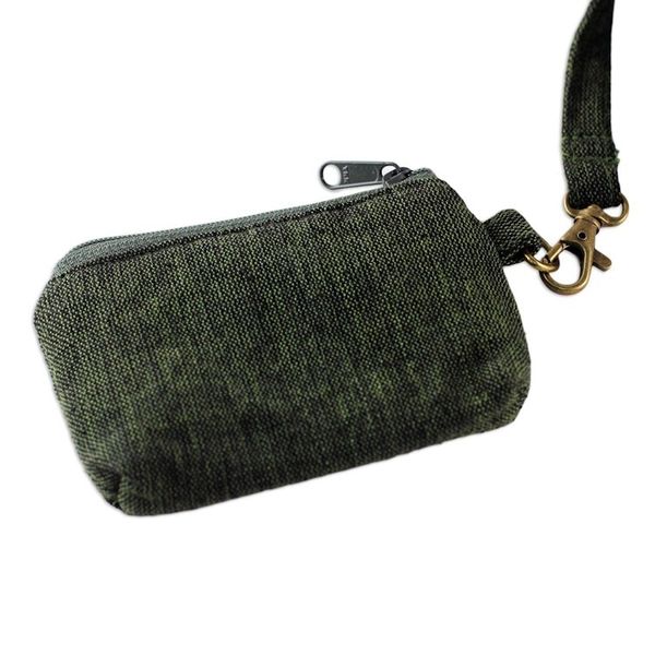 Alternate image for Leaf Green Cotton Hobo Style Handbag with Coin Purse Surreal Green