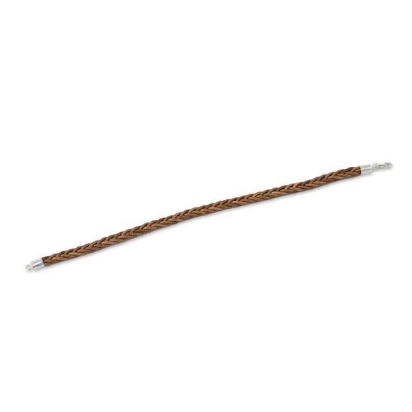 Alternate image for Leather Braided Wristband Bracelet in Copper from Thailand Style and Strength in Copper