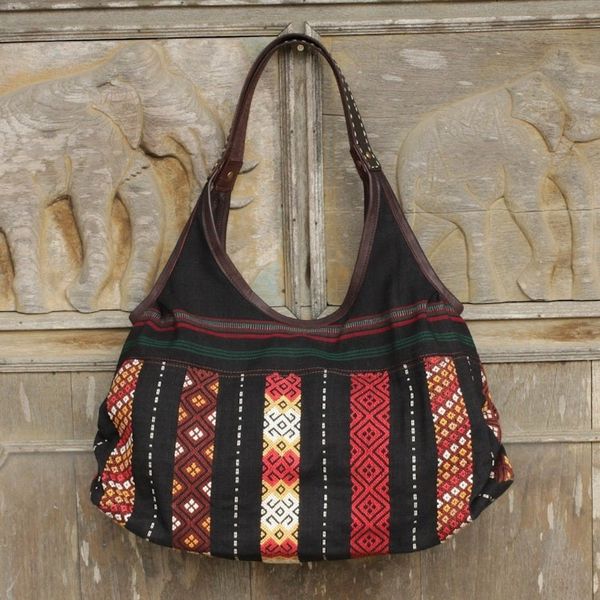 Alternate image for Handmade Thai Naga Tribe Style Shoulder Bag Naga Chic