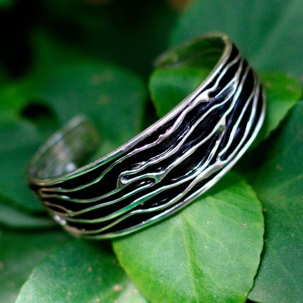 Alternate image for Hand Crafted Sterling Silver Cuff Bracelet River