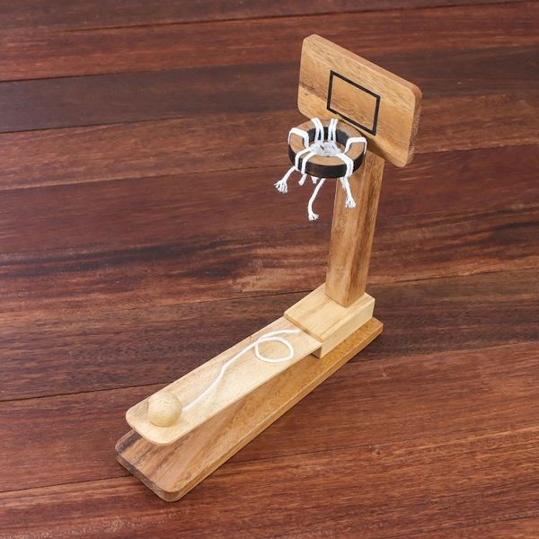 Alternate image for Raintree Wood Miniature Basketball Game from Thailand Basketball Fun