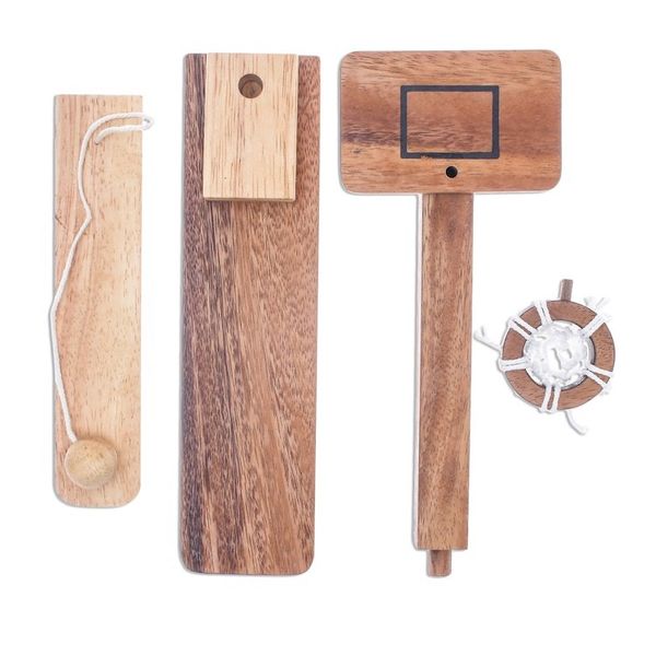 Alternate image for Raintree Wood Miniature Basketball Game from Thailand Basketball Fun