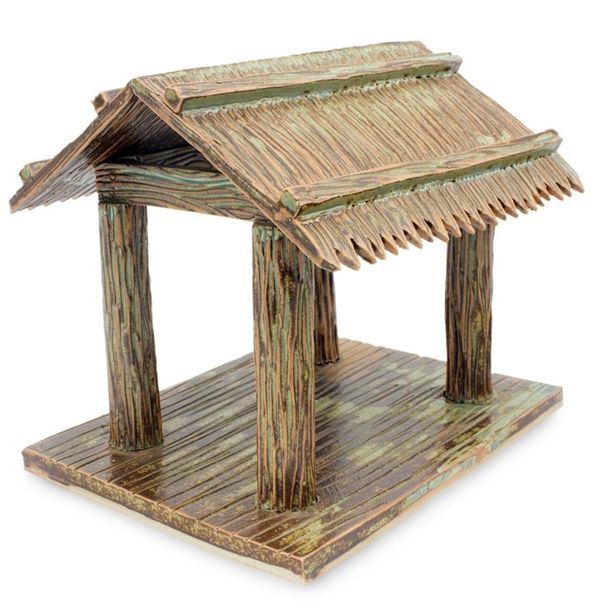 Alternate image for Hand Crafted Celadon Christmas Stable Shelter