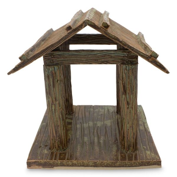 Alternate image for Hand Crafted Celadon Christmas Stable Shelter