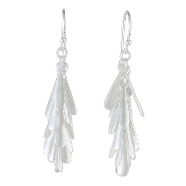 Alternate image for Handmade Sterling Silver Dangle Earrings from Thailand April Showers