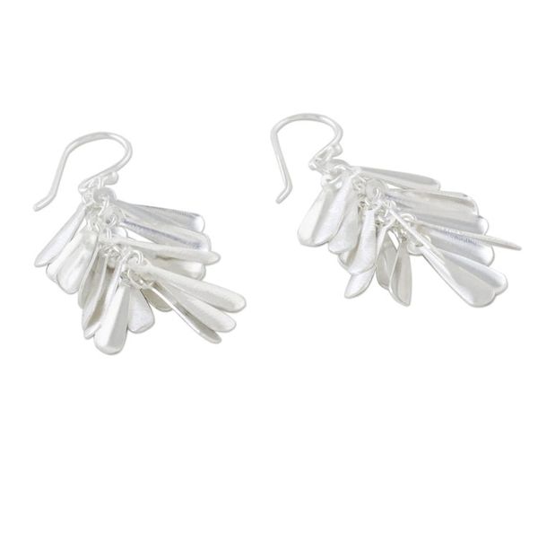 Alternate image for Handmade Sterling Silver Dangle Earrings from Thailand April Showers