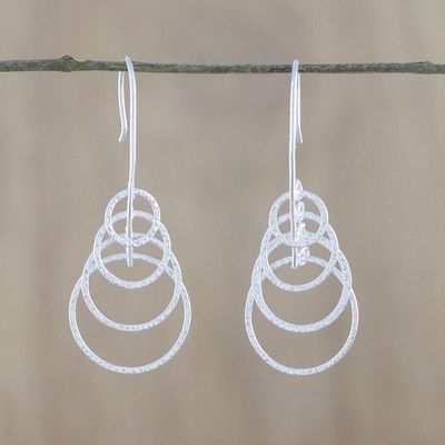Alternate image for Handmade Sterling Silver Rings Dangle Earrings from Thailand Echolocation