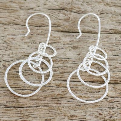 Alternate image for Handmade Sterling Silver Rings Dangle Earrings from Thailand Echolocation