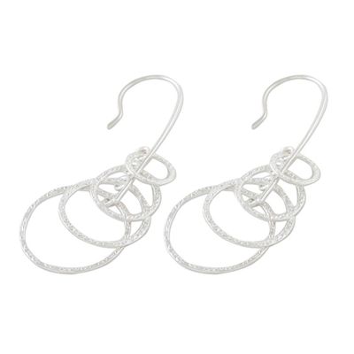 Alternate image for Handmade Sterling Silver Rings Dangle Earrings from Thailand Echolocation