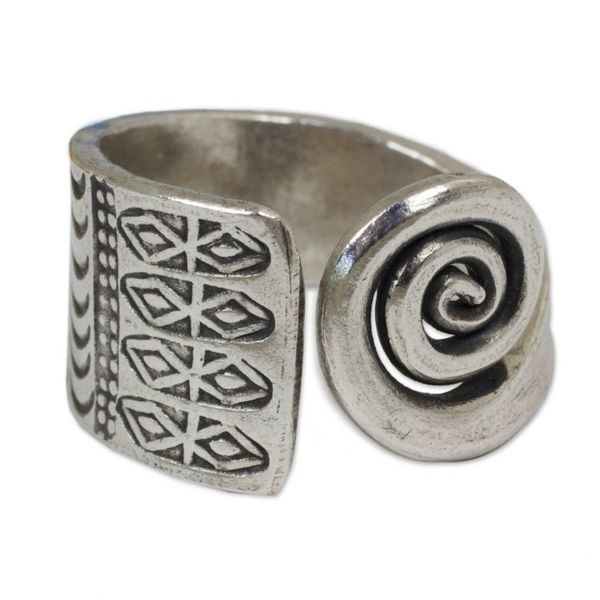 Alternate image for Hill Tribe Sterling Silver Wrap Ring Thai Sunbeams