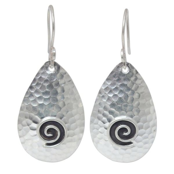 Alternate image for Handcrafted Sterling Silver Dangle Earrings Kraton Vibe