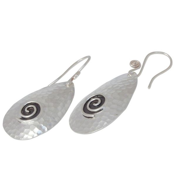 Alternate image for Handcrafted Sterling Silver Dangle Earrings Kraton Vibe