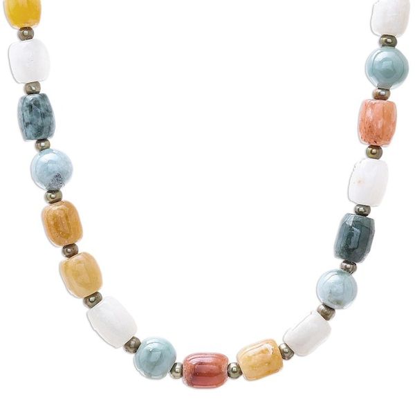 Alternate image for Multi-Gemstone Beaded Long Necklace Crafted in Thailand Thai Passion