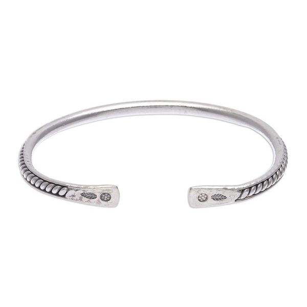 Alternate image for Thai Handcrafted Sterling Silver Cuff Bracelet Tribal Fusion