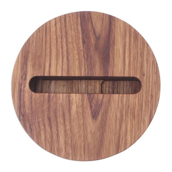 Alternate image for Round Reclaimed Wood Phone Speaker from Thailand Modern Sound