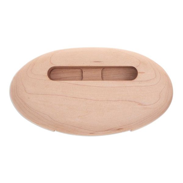 Alternate image for Hand-Carved Minimalist Oval Maple Wood Phone Speaker Tender Sounds