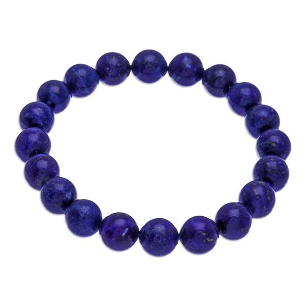 Alternate image for Handcrafted Thai Lapis Lazuli Beaded Stretch Bracelet Cool Mist