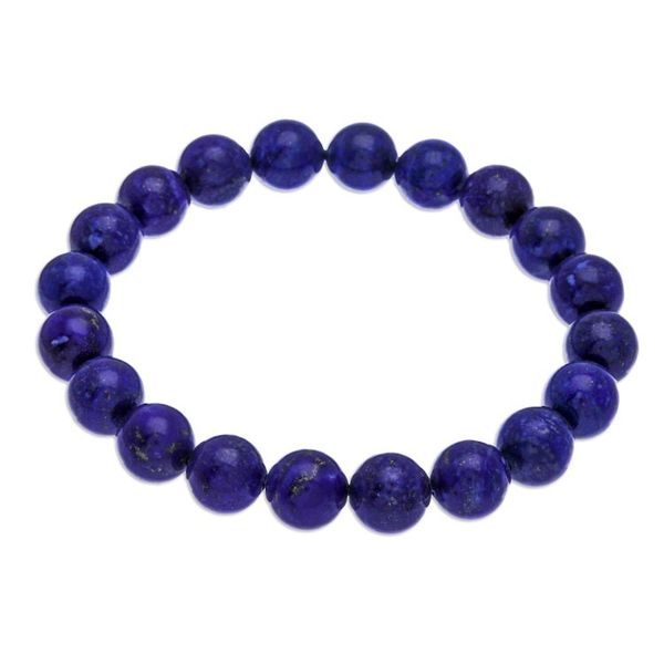 Alternate image for Handcrafted Thai Lapis Lazuli Beaded Stretch Bracelet Cool Mist