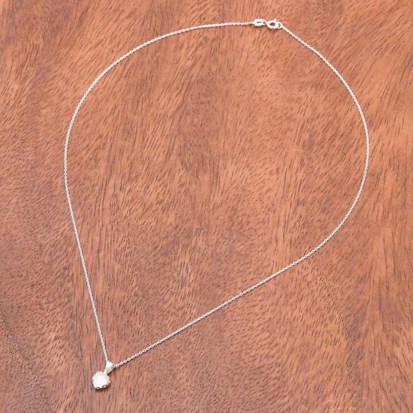 Alternate image for Heart-Shaped Moonstone Sterling Silver Pendant Necklace Heart of Belief