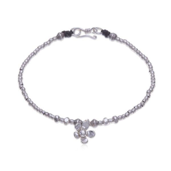 Alternate image for Spring-Themed Karen Silver Charm Bracelet Made in Thailand Primaveral Spell