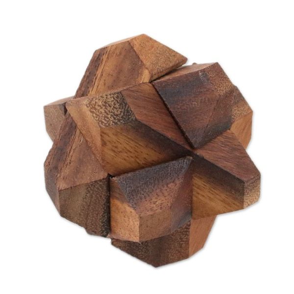 Alternate image for Three Thailand-Made Raintree Wood Puzzles with Storage Pouch Playful Moments